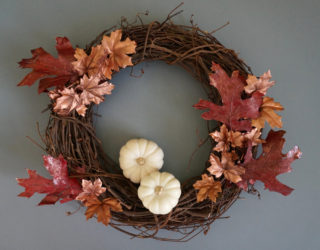 A DIY Fall Wreath with Metallic Shine