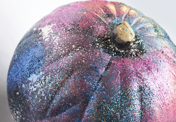 Galaxy art pumpkin from Easy Pumpkin Ideas