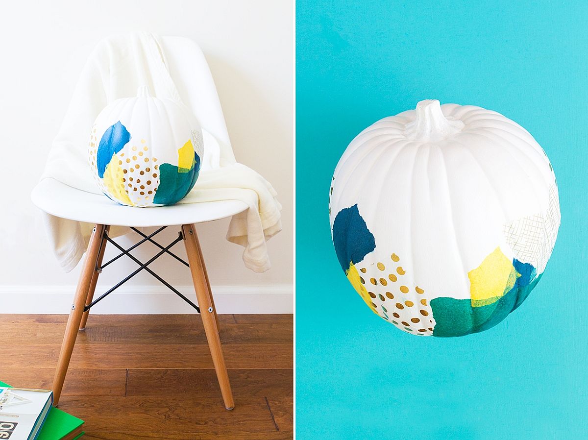 Geo style comes home with abstract pumpkin from Sarah Hearts