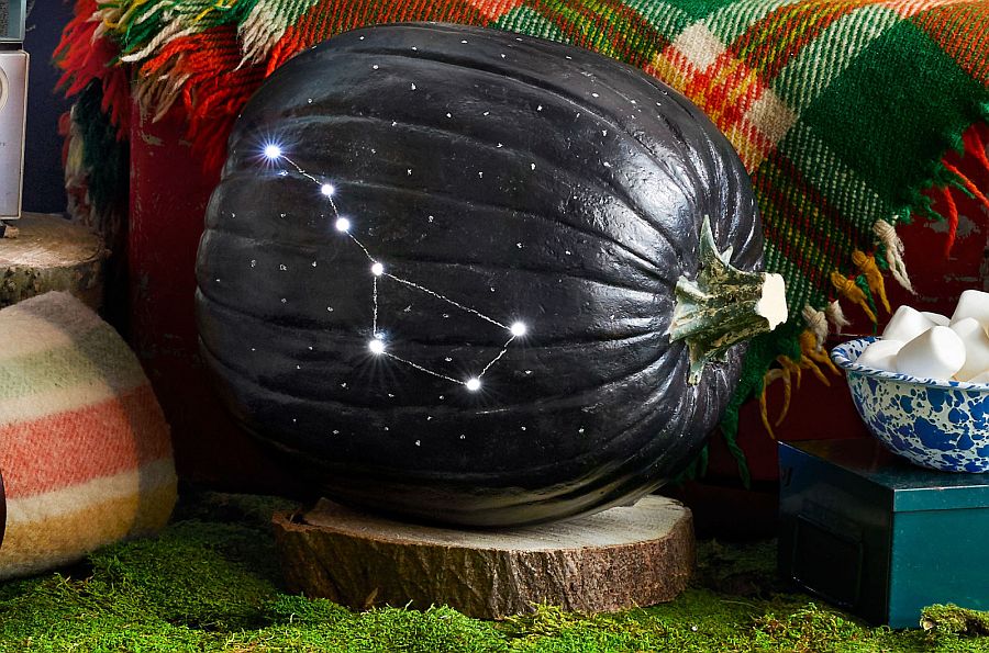 Gorgeously lit and carved pumpkin brings the Big Dipper indoors! [From: Country Living]