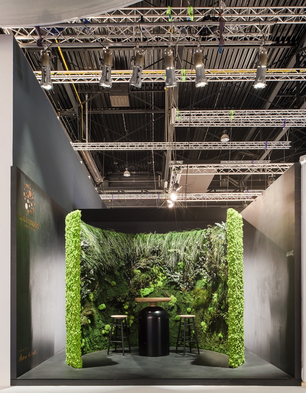 Biennale Interieur exhibition booth for Green Mood by Alain Giles.