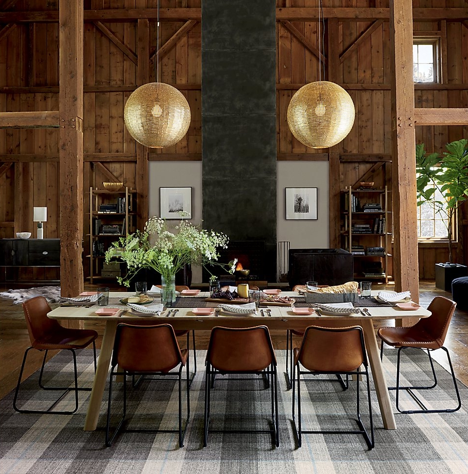 Grey meets wood in this room designed by CB2