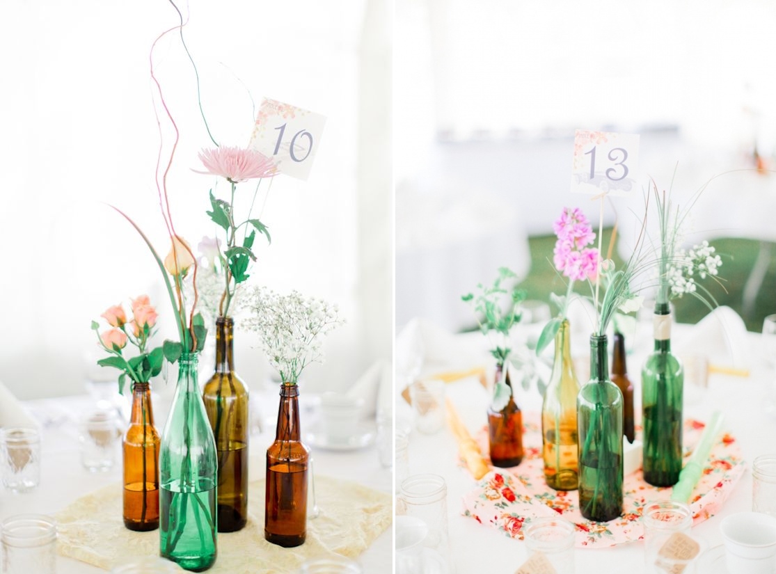 Grouping of bottles and flowers (photo credit: Jordan Brittley)