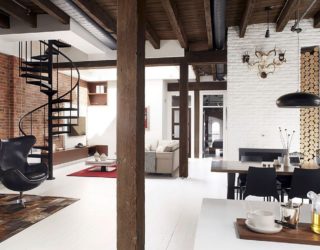 Old Fire Station Turned into Dashing Modern Industrial Loft in Montreal