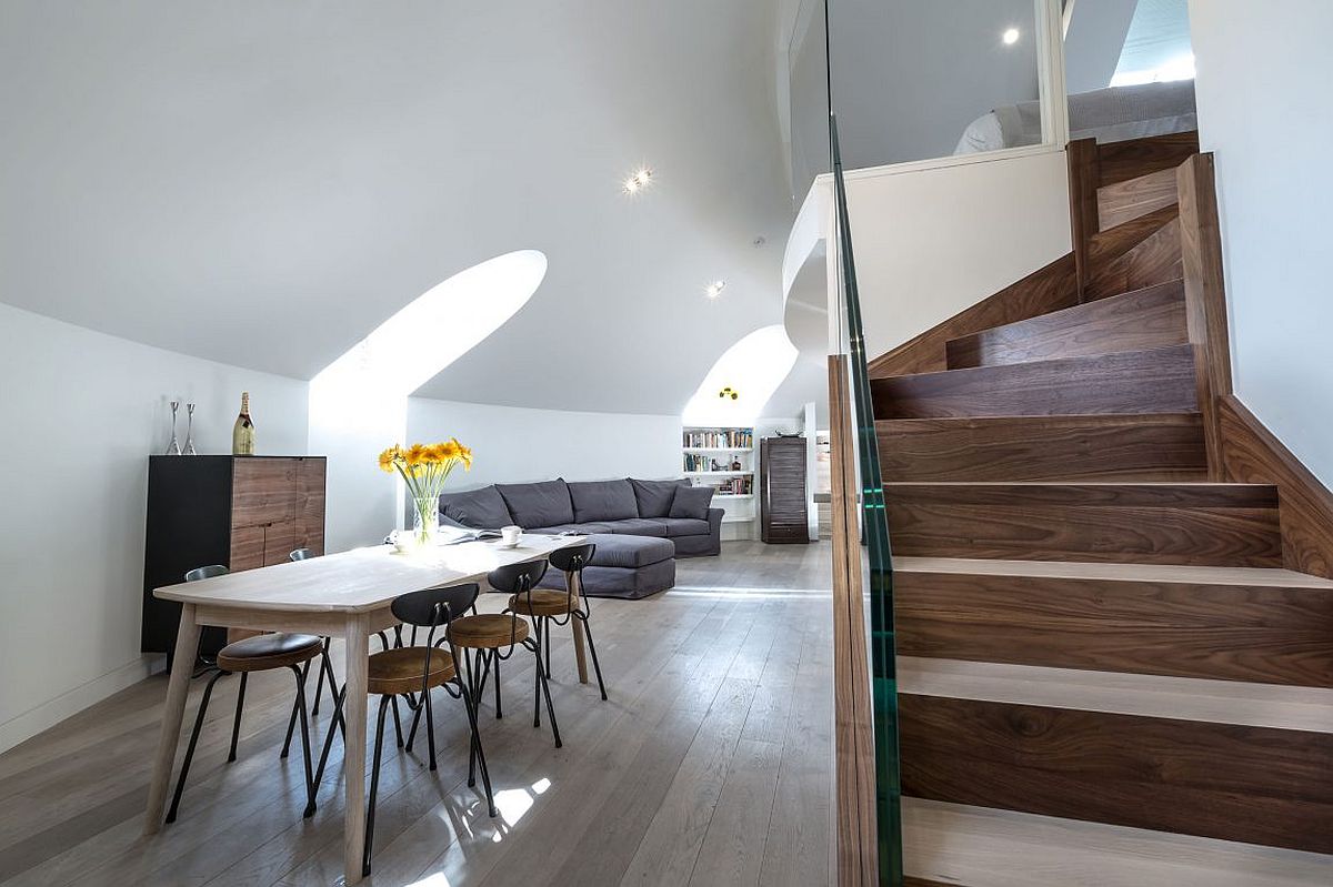 Modern penthouse apartment inside a coverted church in London