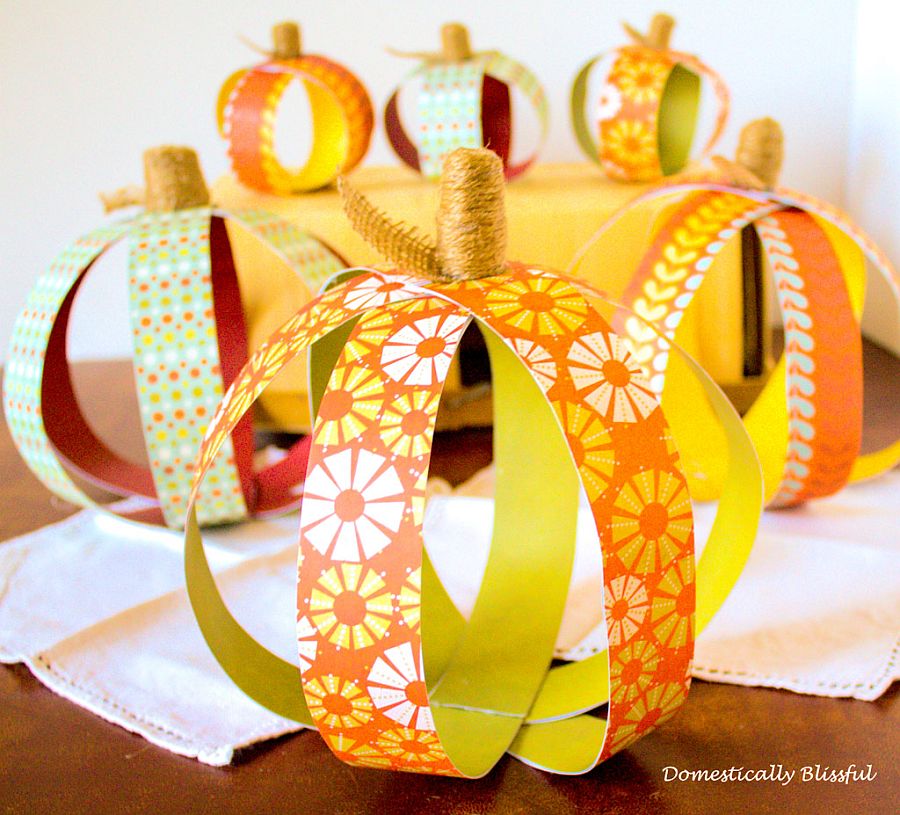 Paper pumpkins for those who want to move away from the real ones! [From: domestically blissful]