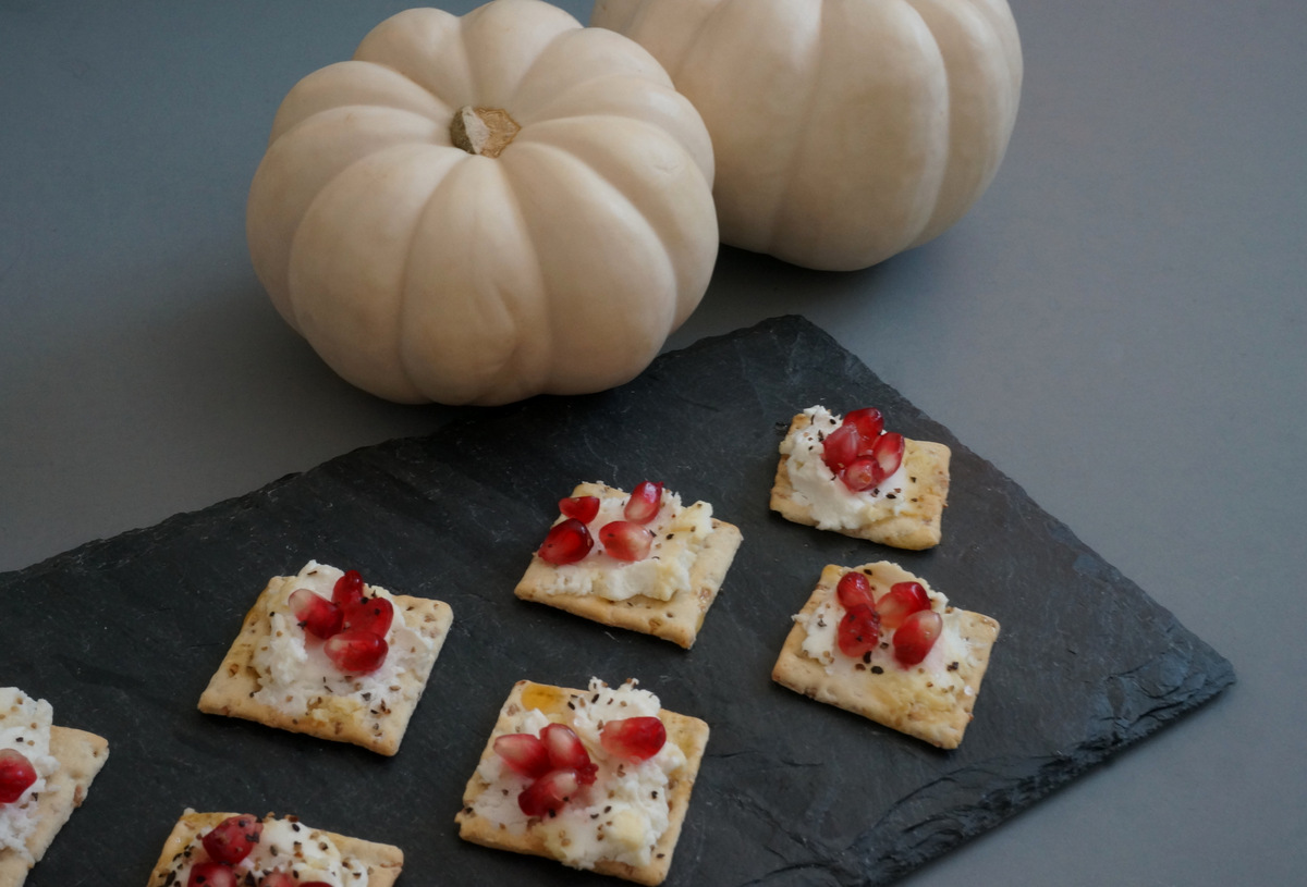 Pumpkins and pomegranate seeds