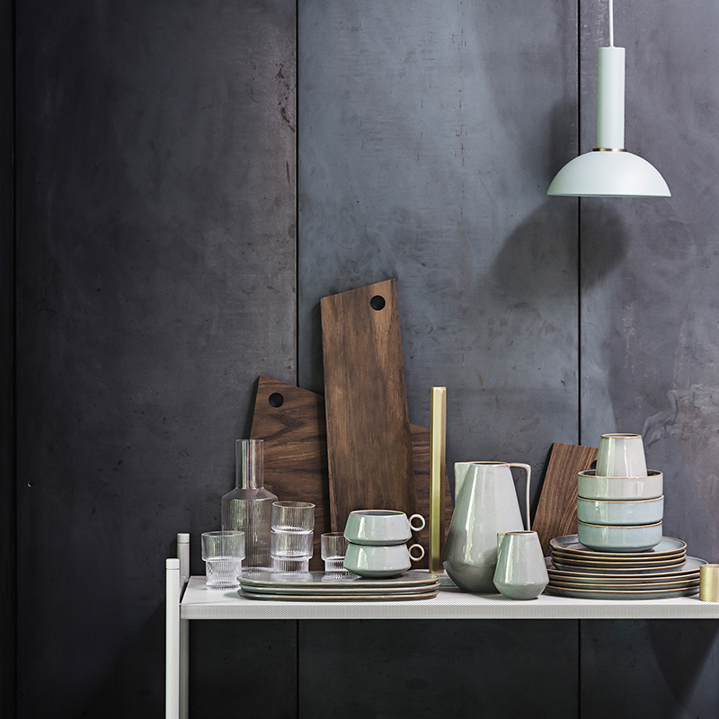 Stoneware and wooden cutting boards from ferm LIVING