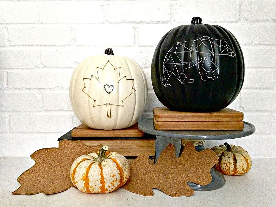 String art pumpkins to light up your porch this Halloween [From: houseologie]