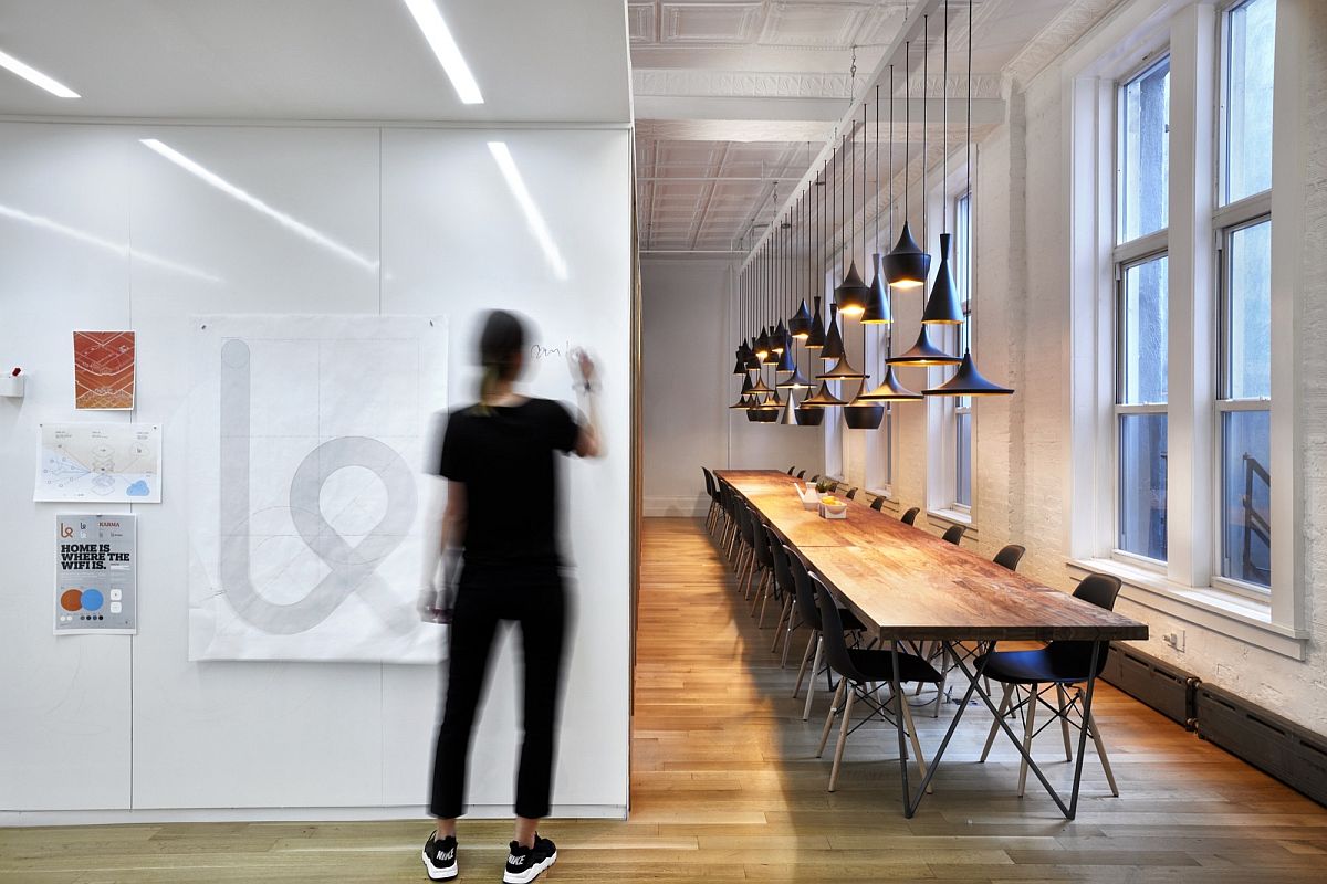 War room of the Karma office with Tom Dixon pendant lights