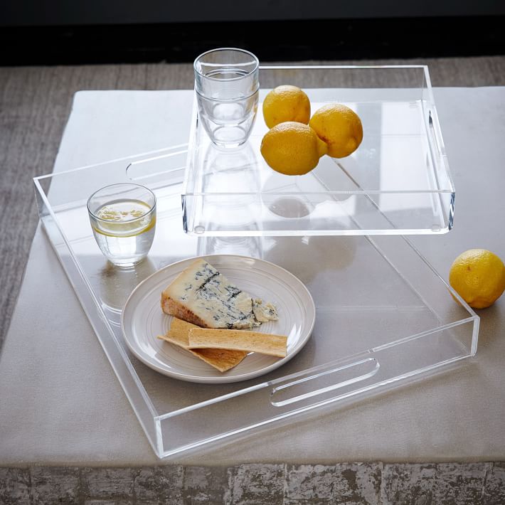 Acrylic trays from West Elm