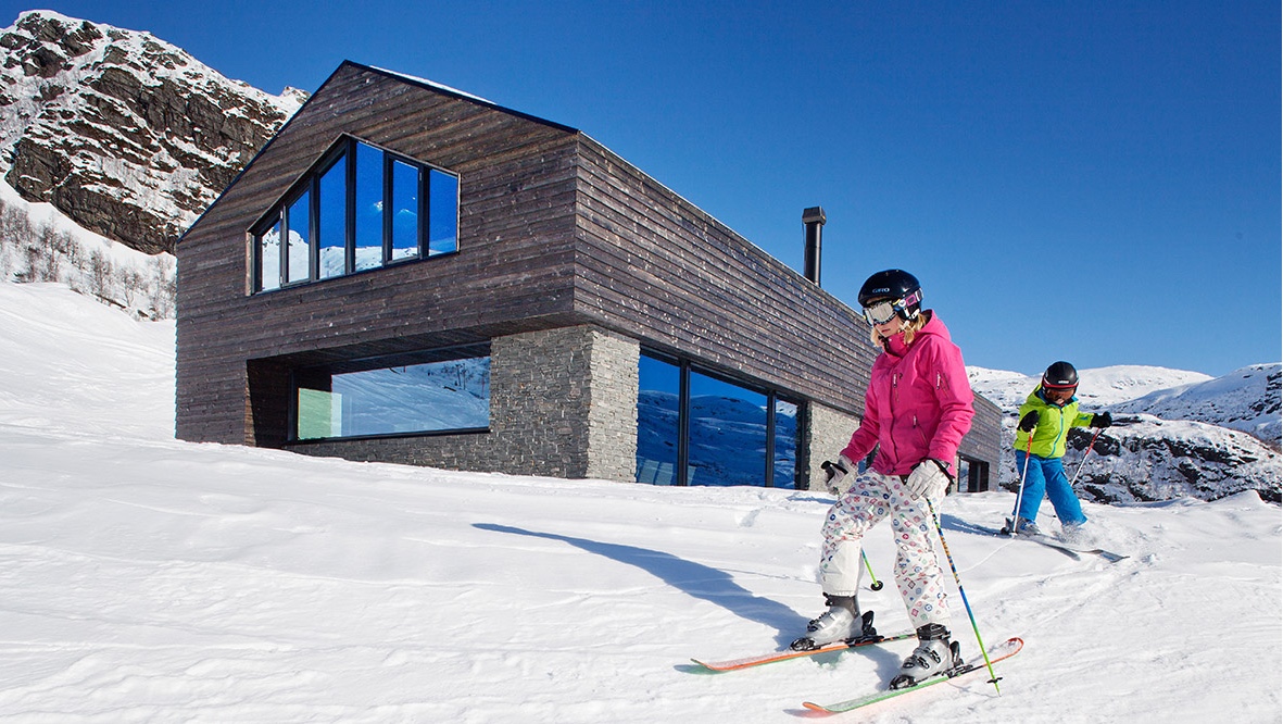 Skiing at Cabin G.