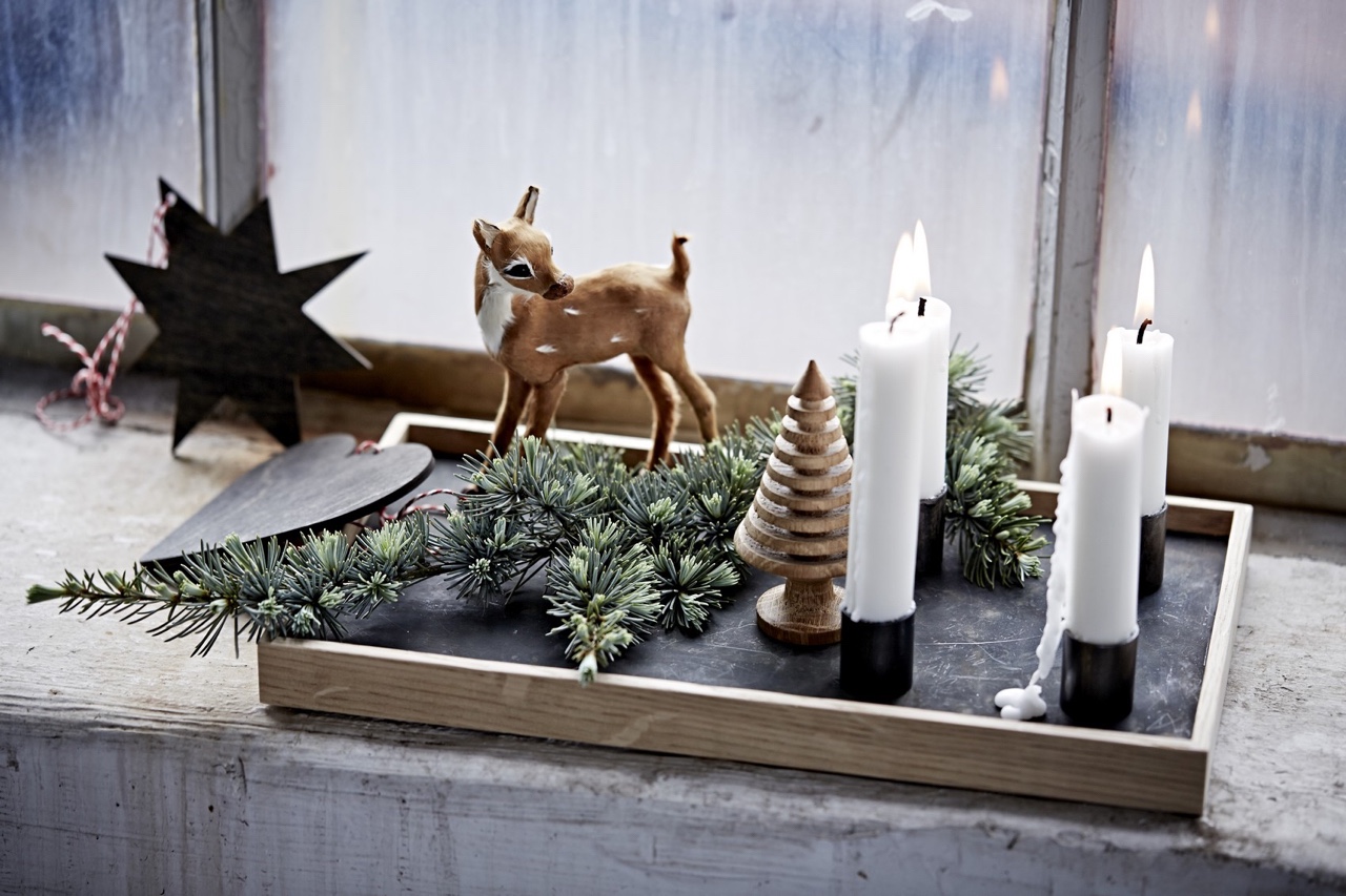 Candle Tray in oak.