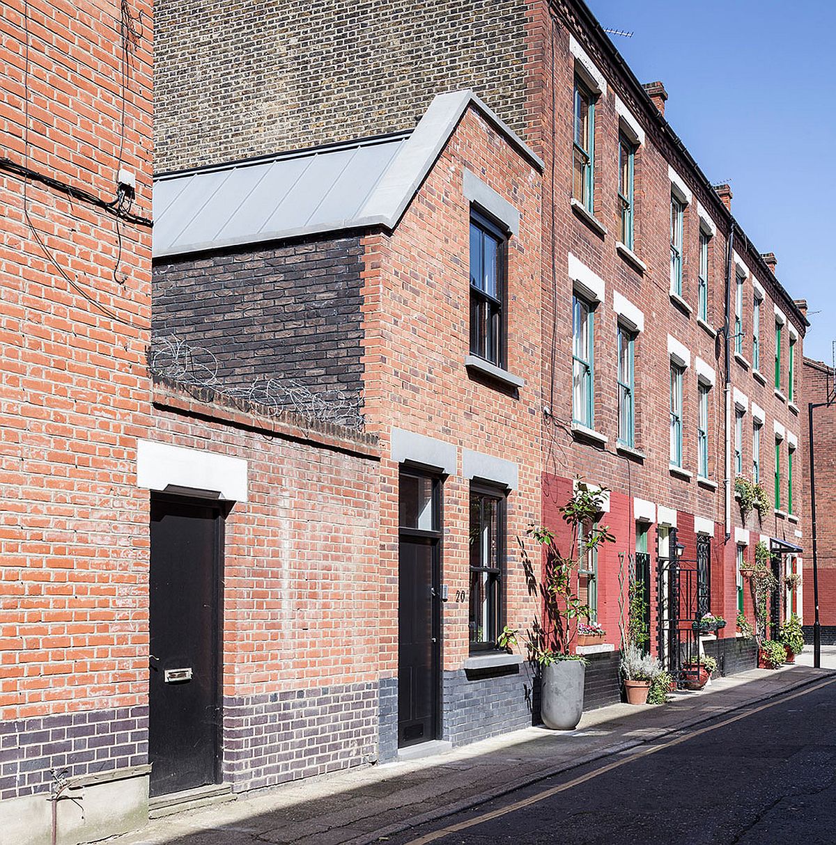 Classic brick exterior of the revamped home in London