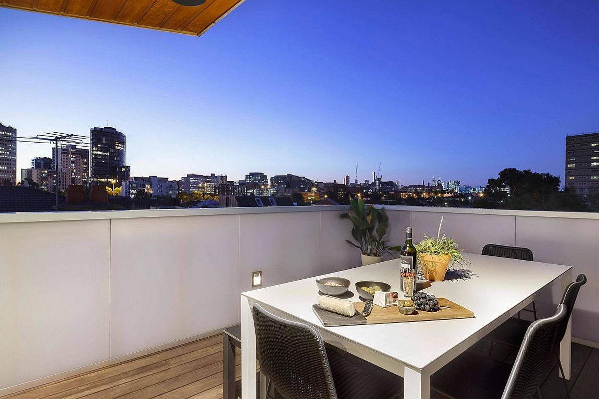 Deck of the contemporary home in Windsor, Australia