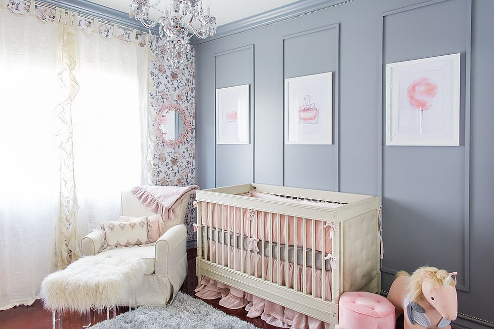 blue and gray nursery