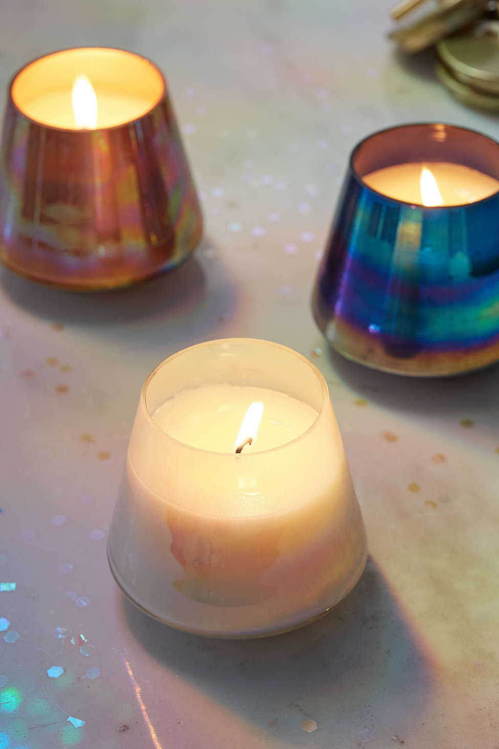 Iridescent candle holders from Urban Outfitters