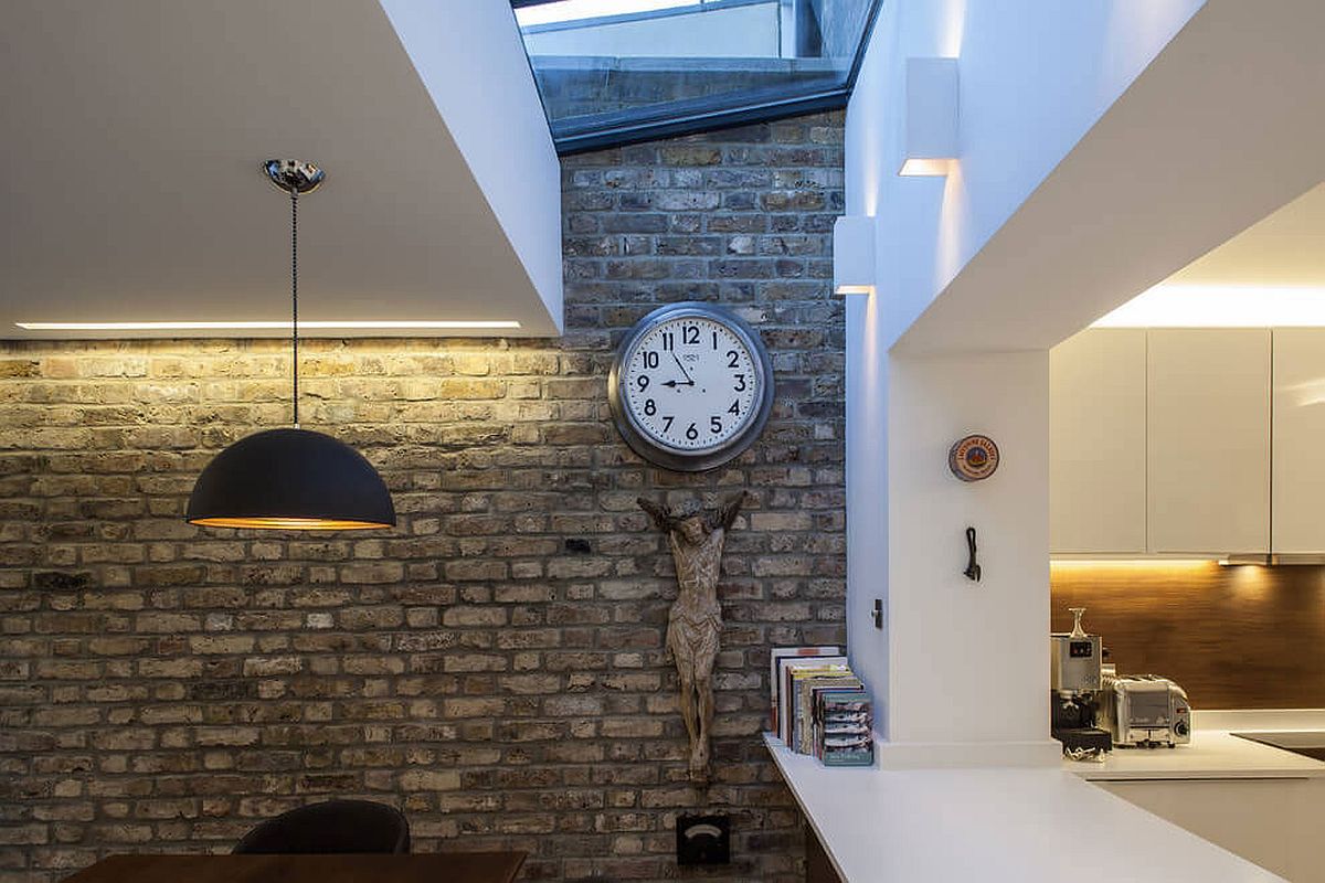 Skylight illuminates the kitchen and the dining area