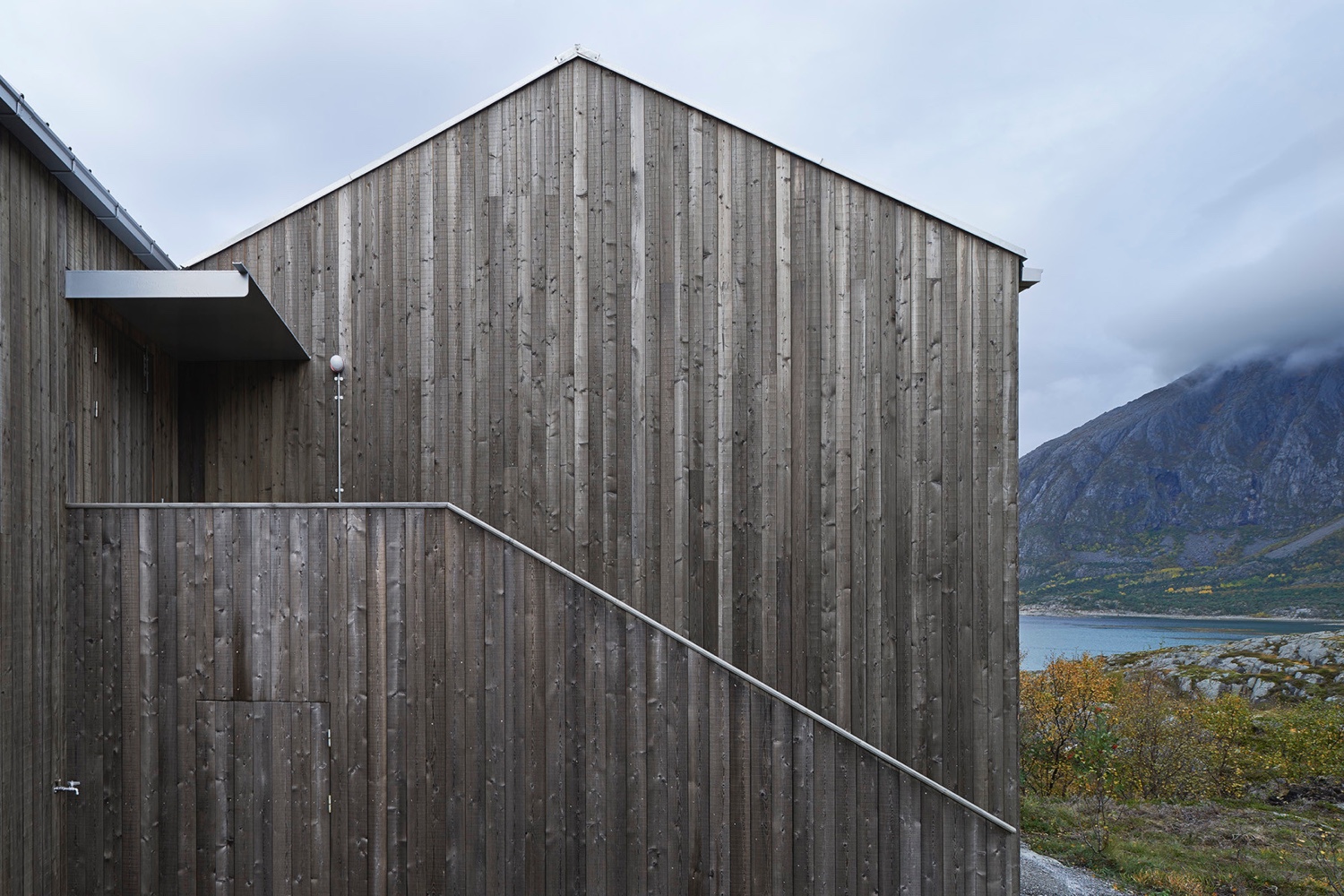 Vega Cottage rustic wood facade.