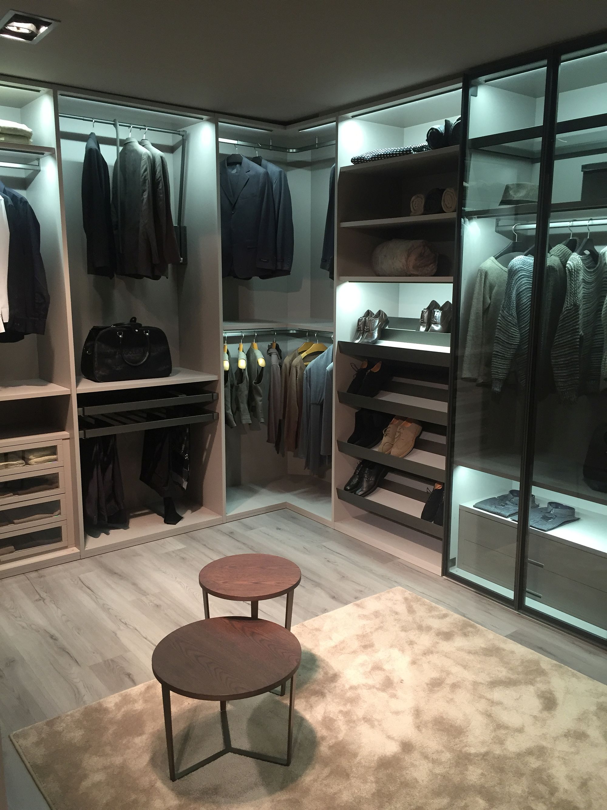 Walk-in wardrobe provide plenty of space for your entire collection