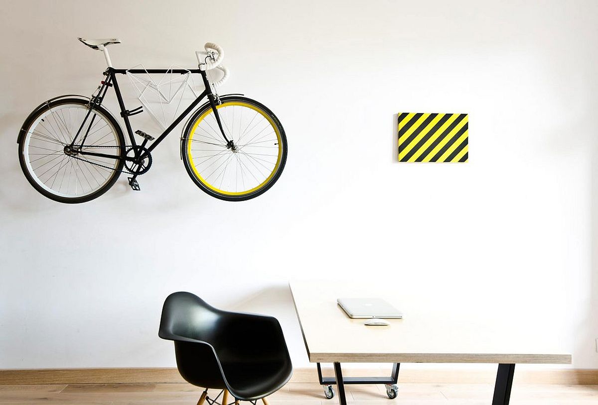 Bicycle used as decorative piece for home design