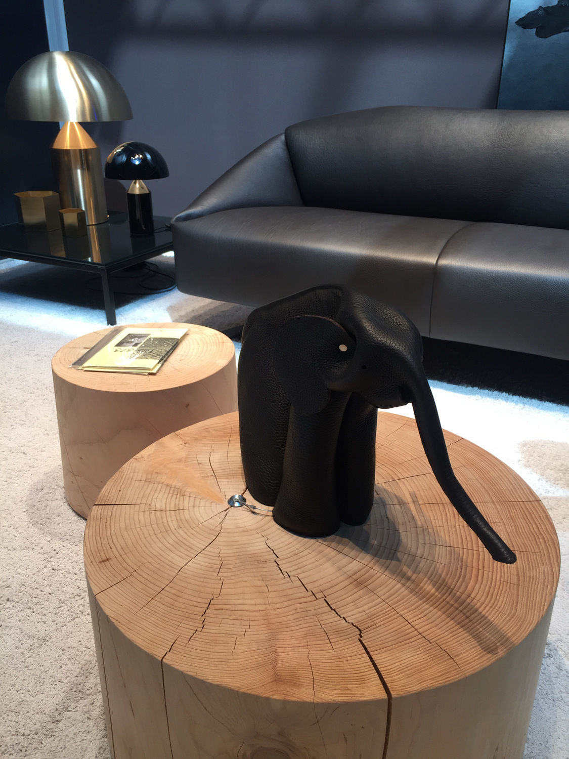 Coffee table with a sculptural elephant