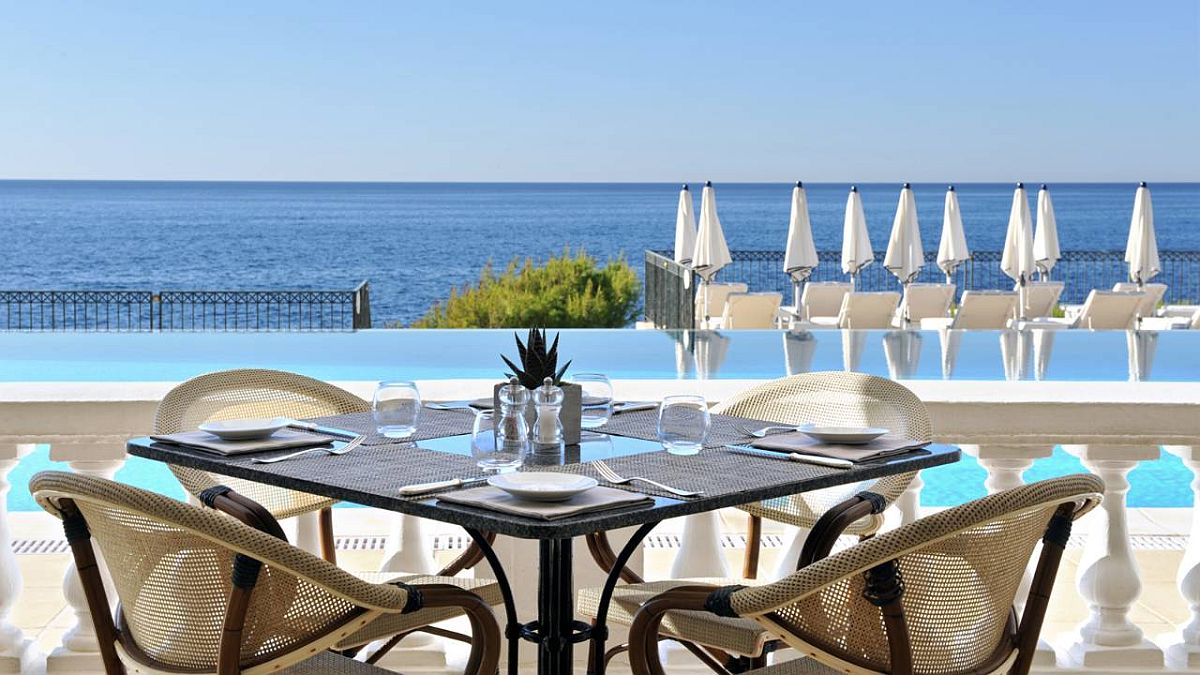 Dine in style at the luxury hotel as you take in the sight and sounds of French Riviera