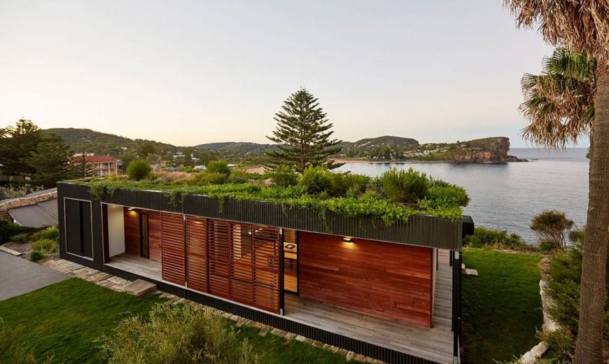 Contemporary Modular Home With Green Roof And Sustainable Style