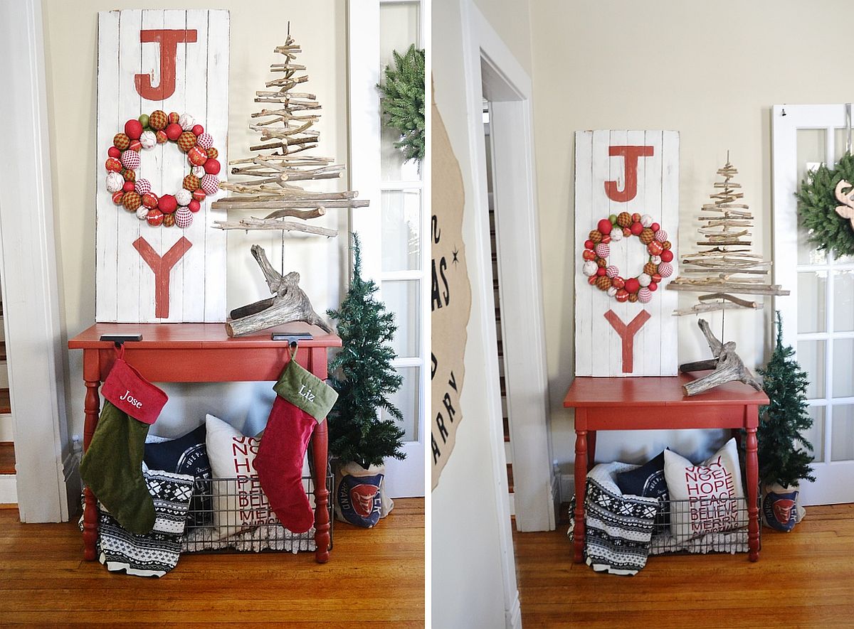 Fabulous DIY message board with Christmassy charm