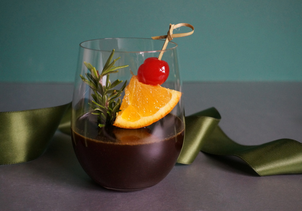 Festive holiday cocktail