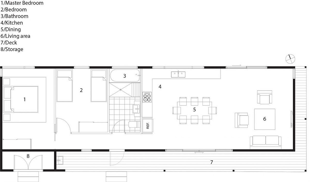 Floor plan of contemporay home on Avalon Beach by Archiblox