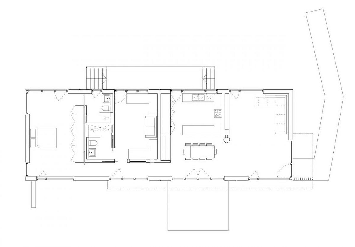 Floor plan of mobile, contemporary Forest Lodge