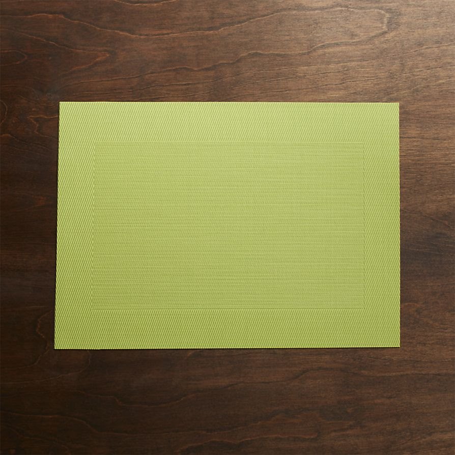 Green placemat from Crate & Barrel