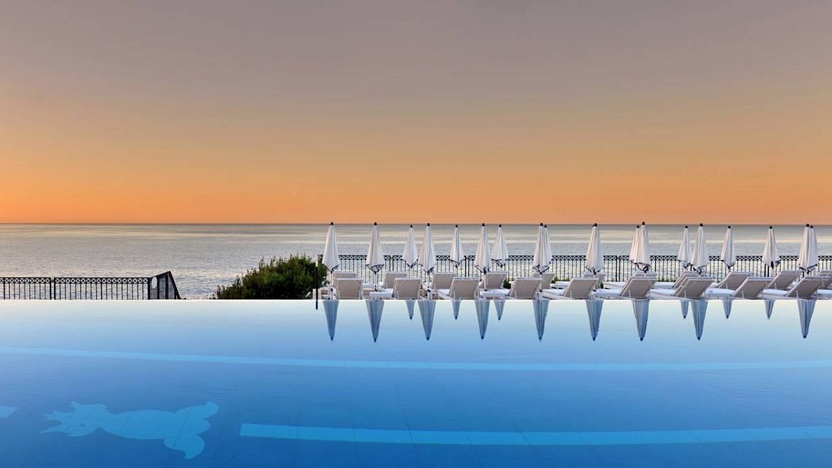 Infinity edge pool that overlooks the vast Mediterranean at the Grand-Hotel du Cap-Ferrat