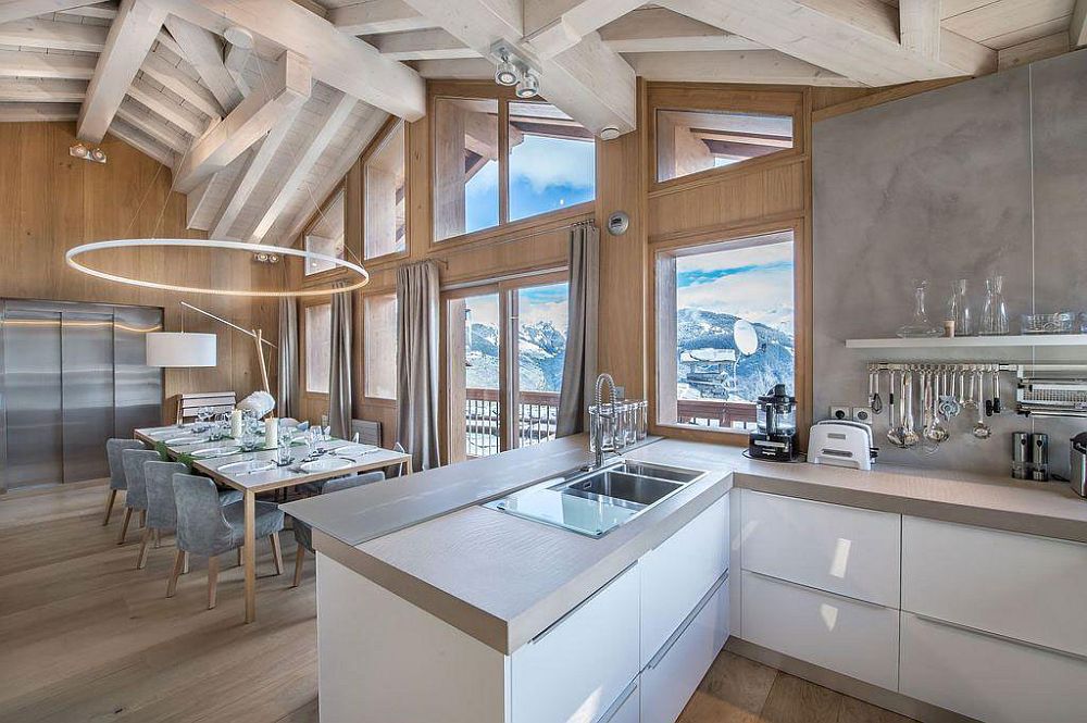 Majestic views of Alps from the kitchen