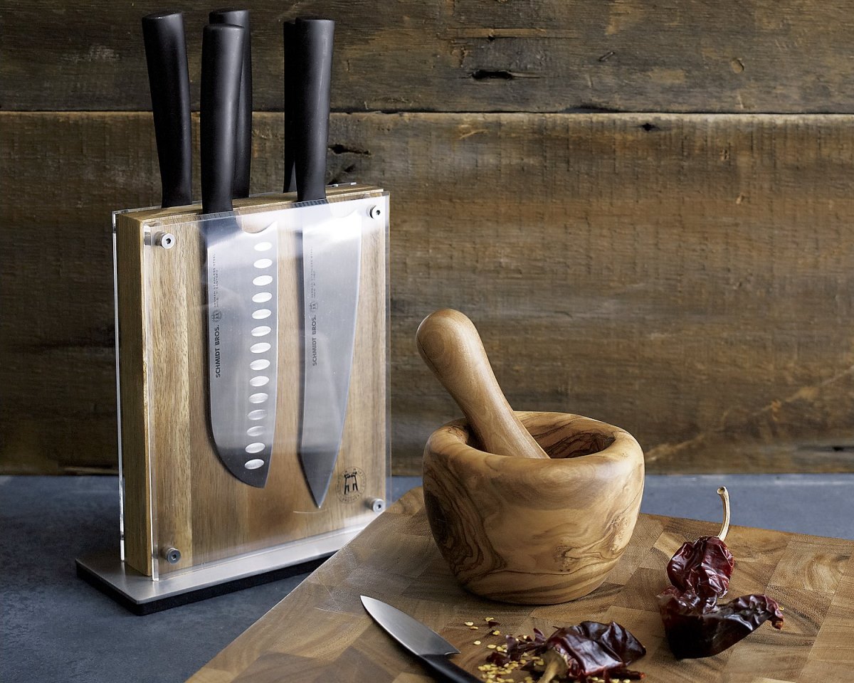 Olivewood mortar and pestle from Crate & Barrel