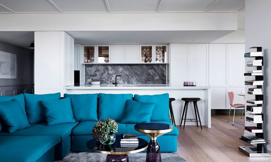 Posh Penthouse Makeover in Melbourne Relies on Chic Décor and LA Glamour