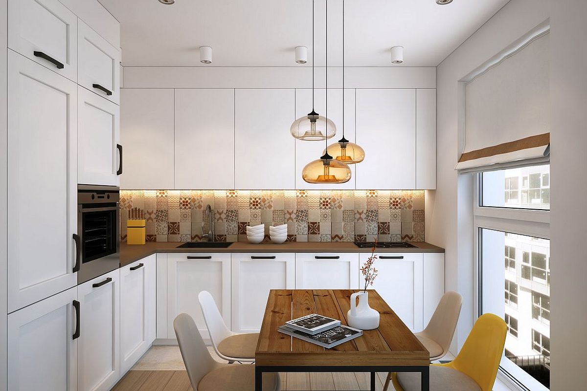 Small kitchen and dining area rolled into one