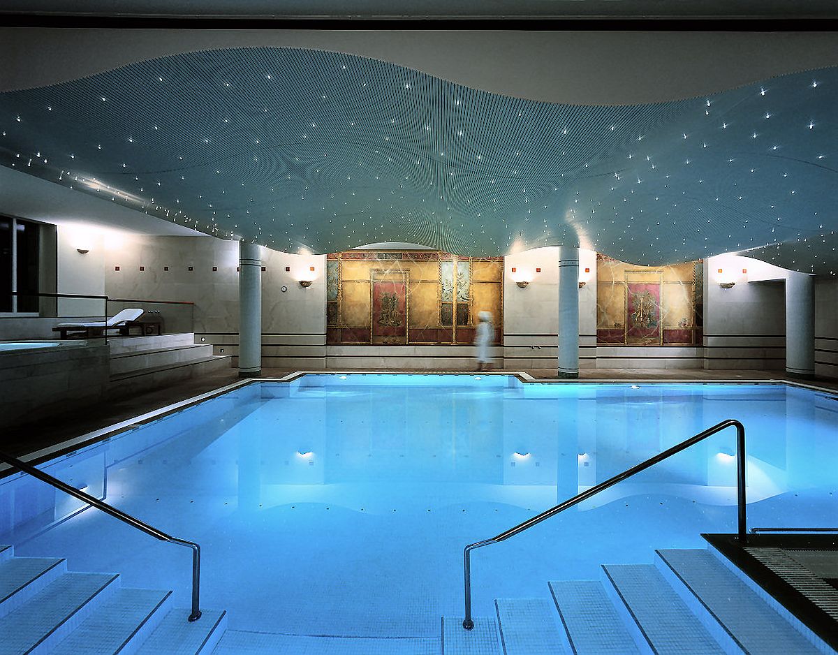 Sparkling indoor swimming pool at Lausanne Palace & Spa