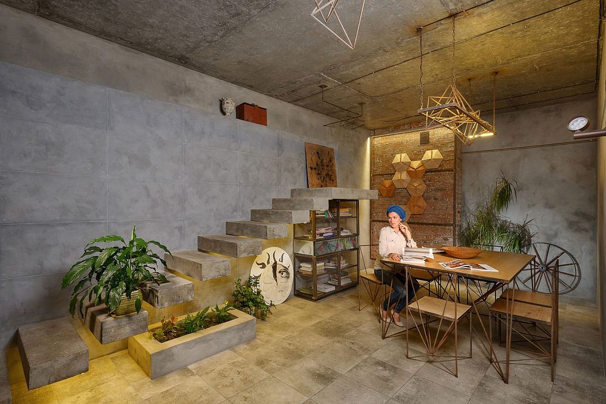 Staircase design acts as a symbolic element in the living space