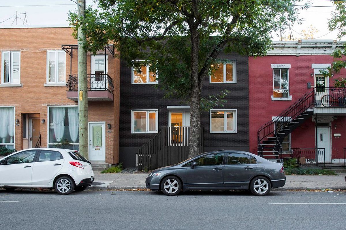 Street facade of cintemporary EQUINOXE Residence by APPAREIL architecture