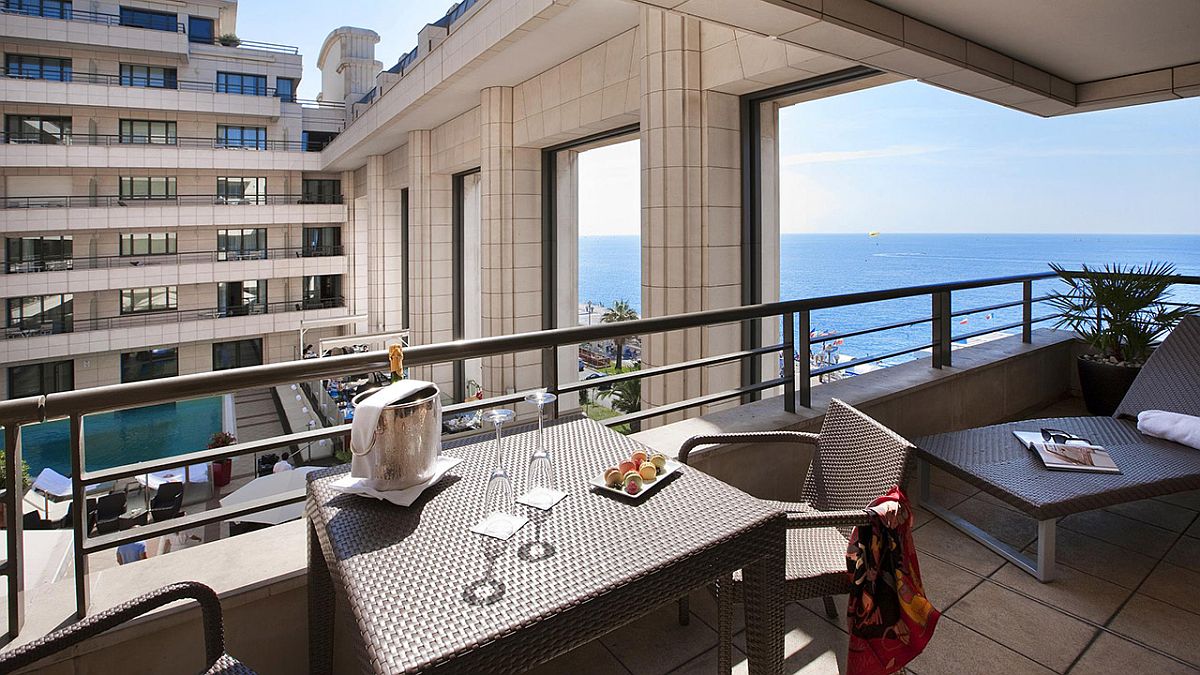 Terrace of the Sea View Suite at Luxury French Hotel