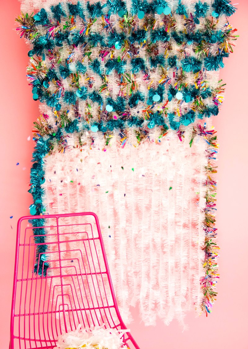 Tinsel wall hanging from A Subtle Revelry