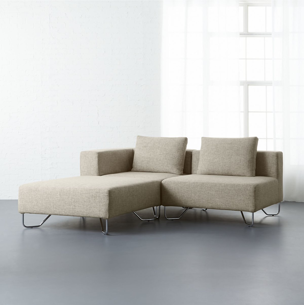 Beige modular seating from CB2