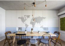 Blue-and-white-dining-room-with-lovelu-backdrop-of-the-world-map-217x155