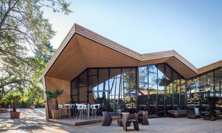 Inspired by the Art of Origami: Creative Beach Club Restaurant in Luxembourg