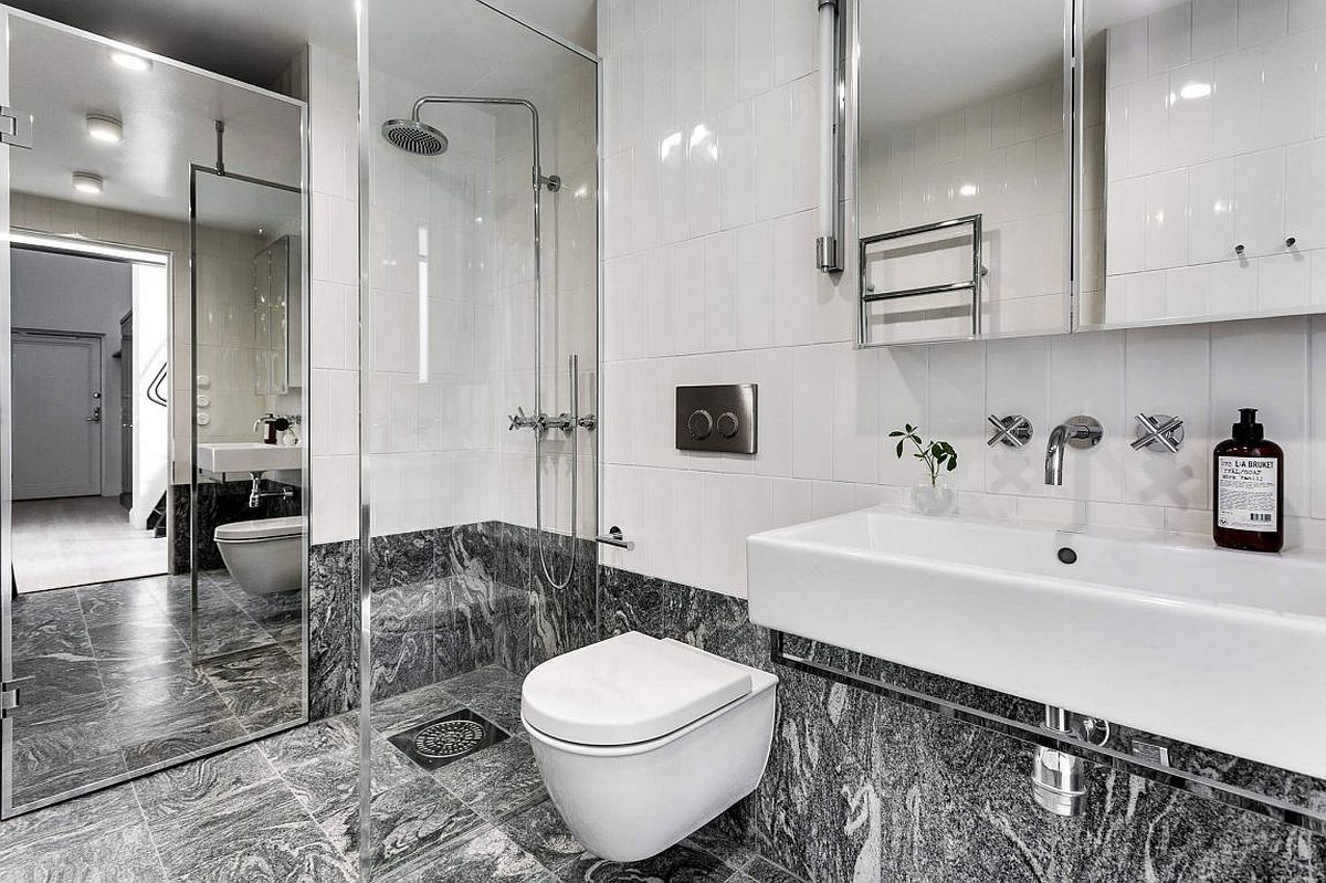 Contemporary-bathroom-in-black-and-white