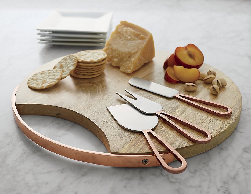 Copper-cheese-knives