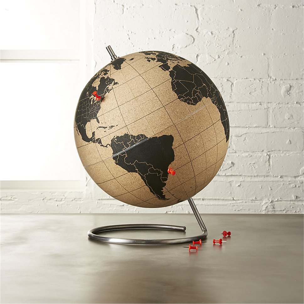 Cork globe from CB2