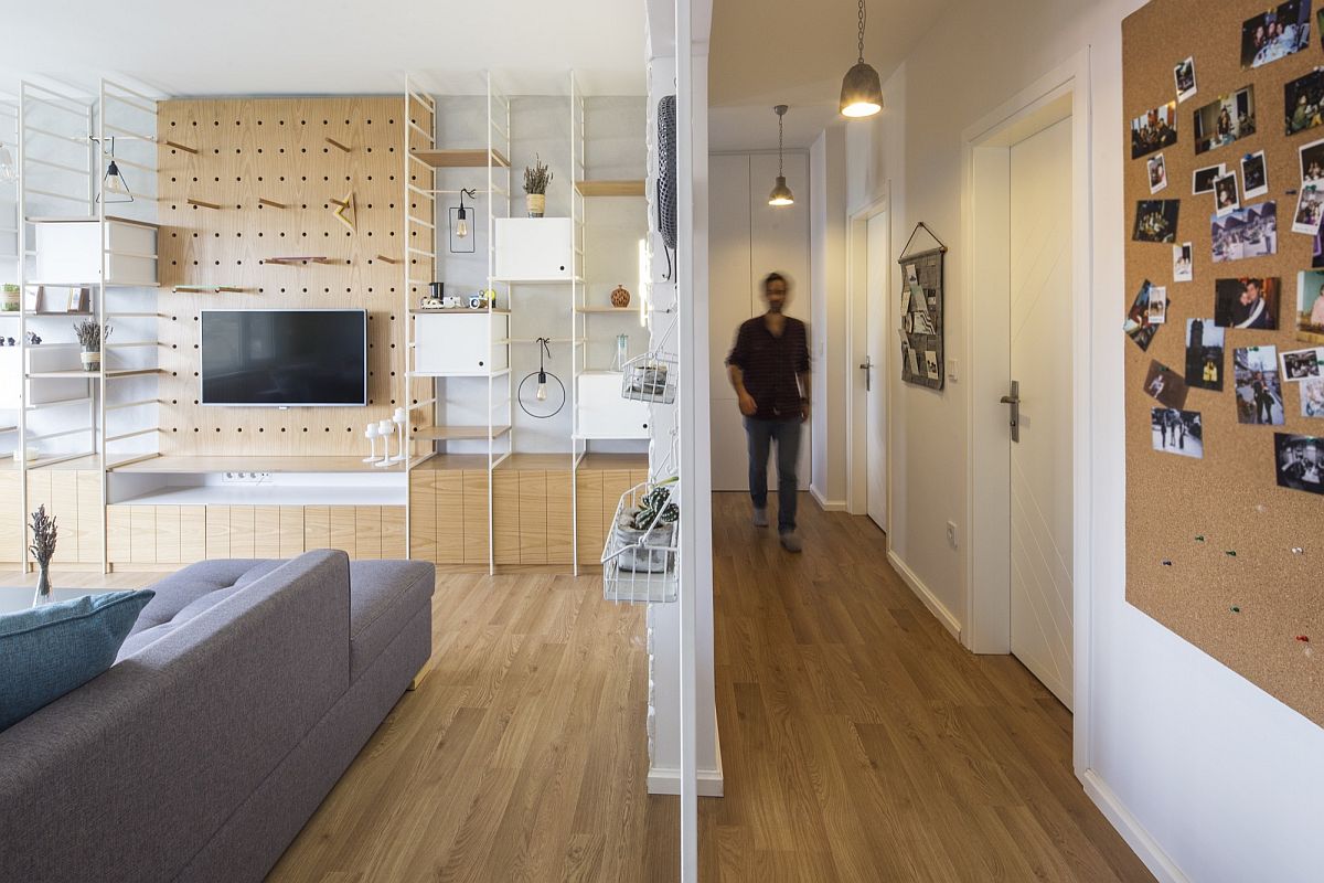 Corridor next to the living area leading to bedrooms